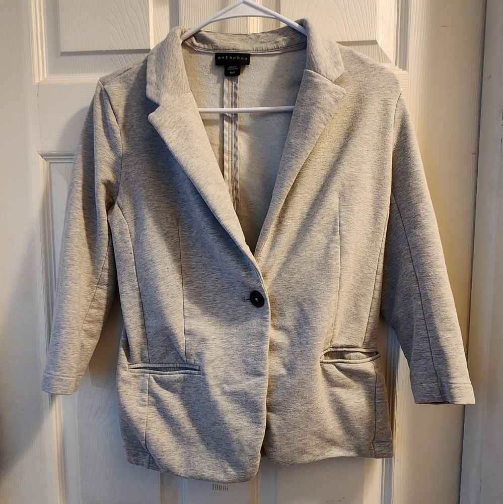 Gray Cardigan 3/4 Sleeve